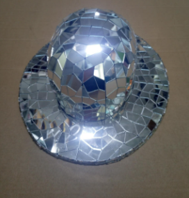 Mirror Hat Silver with Rounded Top