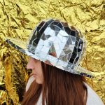 Silver Mirror Bowler Hat