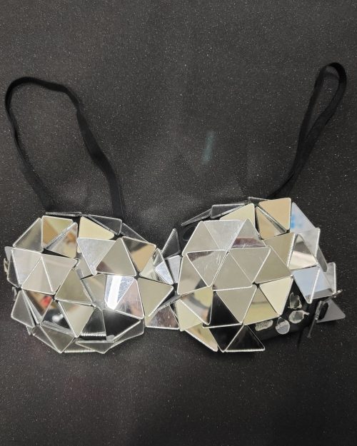 Silver Mirror Bra