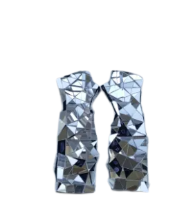 Silver Mirror Hand Covers Gloves