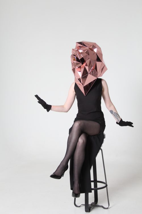 3D Pink Low-poly Lion Helmet ETERESHOP