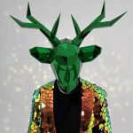 Mirror 3D Deer Animal mask