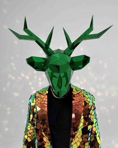 Mirror 3D Deer Animal mask