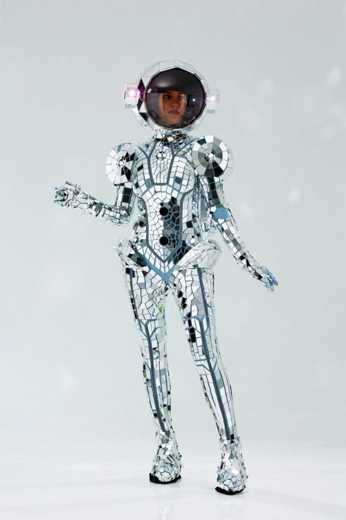 Mirror Astronaut Costume Silver Astronaut Suit