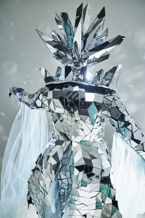 Cosplay Costume of an Ice Queen Fairy Snow Creature