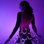 Glowing Rave Skirt with LED Circles