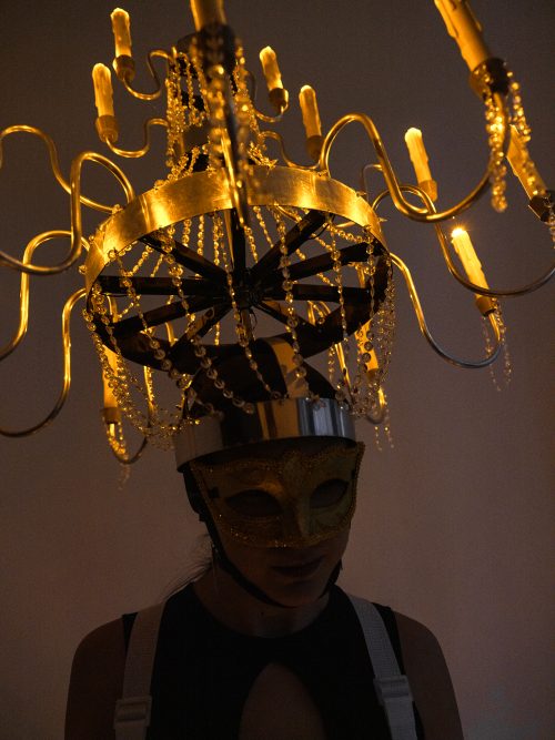 Glowing in teh Dark LED Candles Chandelier Headpiece