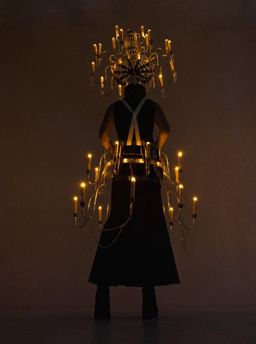 LED Chandelier Carnival Costume back view