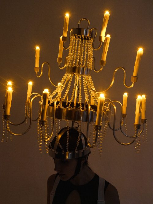 LED Chandelier Headpiece Fully Functioning in the Dark