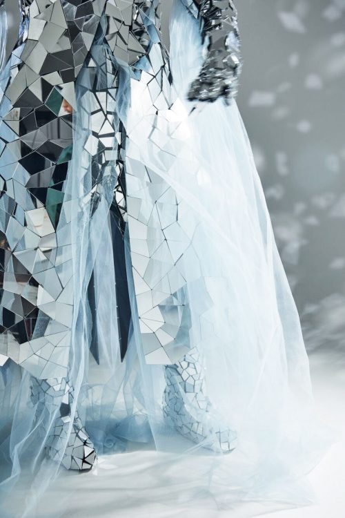 Silver Mirror Ice Queen Costume Shawl deatils