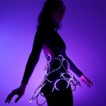 Smart LED Corset Made of Glowing Circles ETERESHOP Design